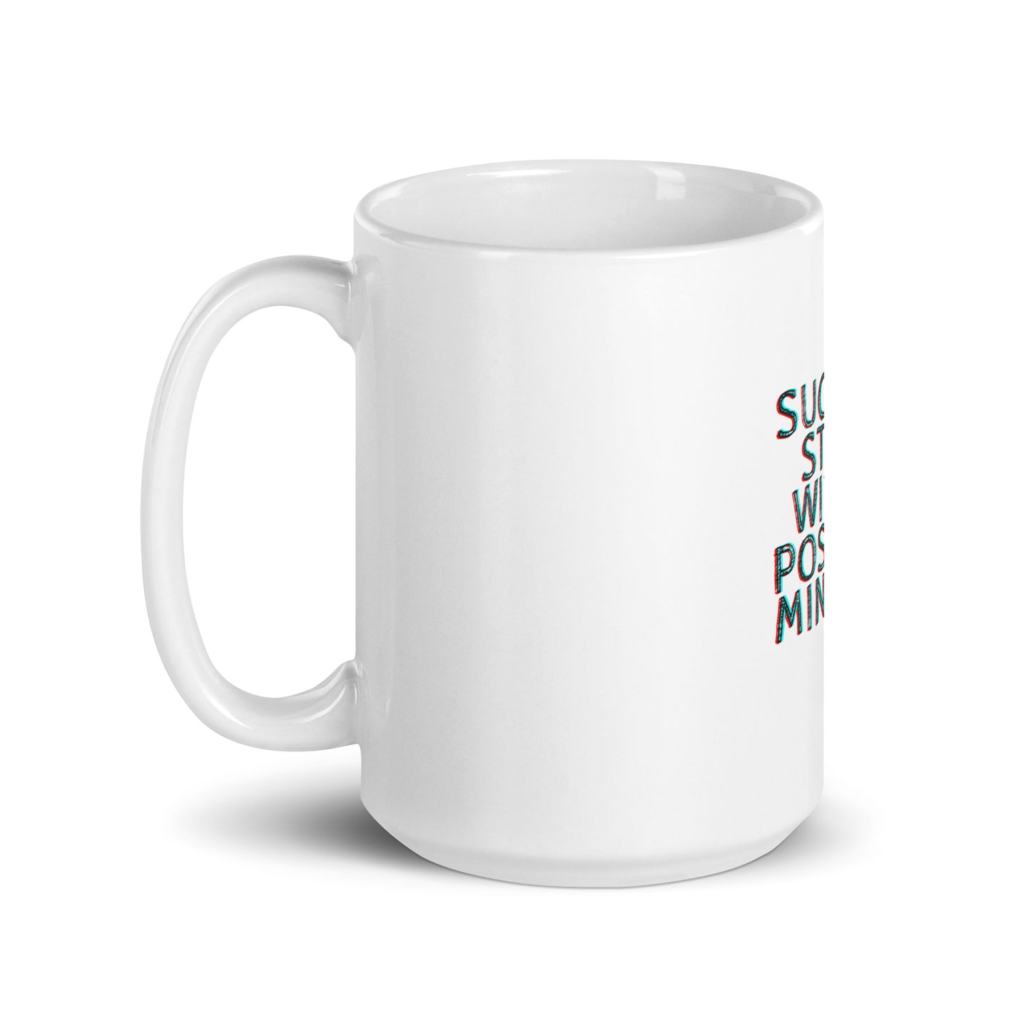 White glossy mug