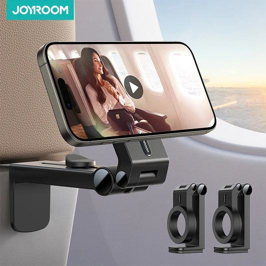 Joyroom Magnetic Airplane Phone Holder Mount Travel Essentials Flexible Rotation Airplane Phone Mount for iPhone Hands-Free
